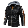 Solid Color Men's Leather Jacket 7901