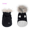 Pet Autumn And Winter Fleece-lined Thickened Dog Clothes Raincoat Strap Traction