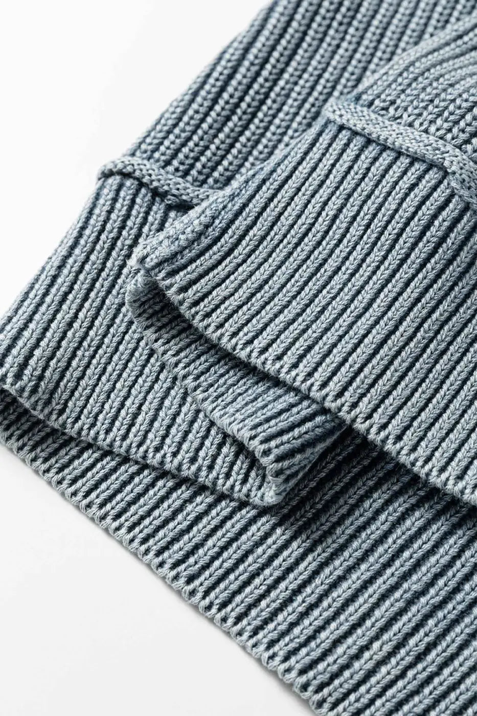 Stonewash Patchwork Knit Open Cardigan Women UK