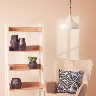 Stockholm White Curved Pendant Light