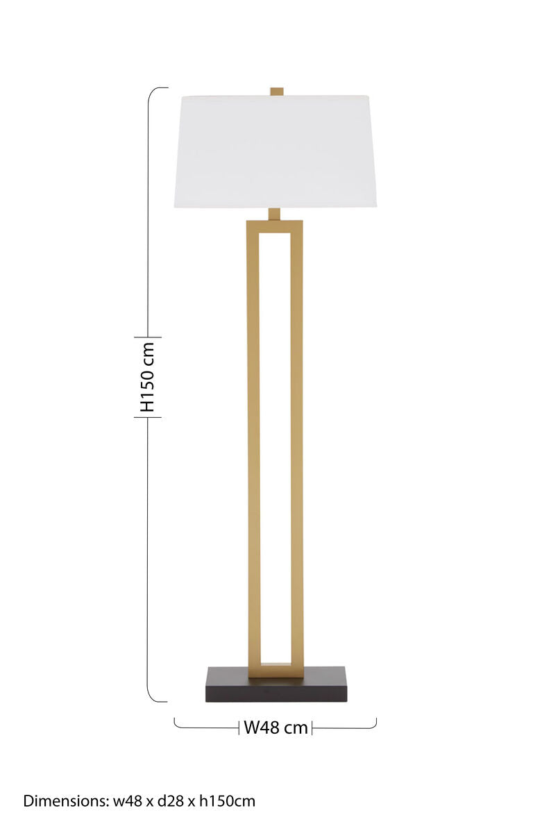 Leora White Fabric Floor Lamp