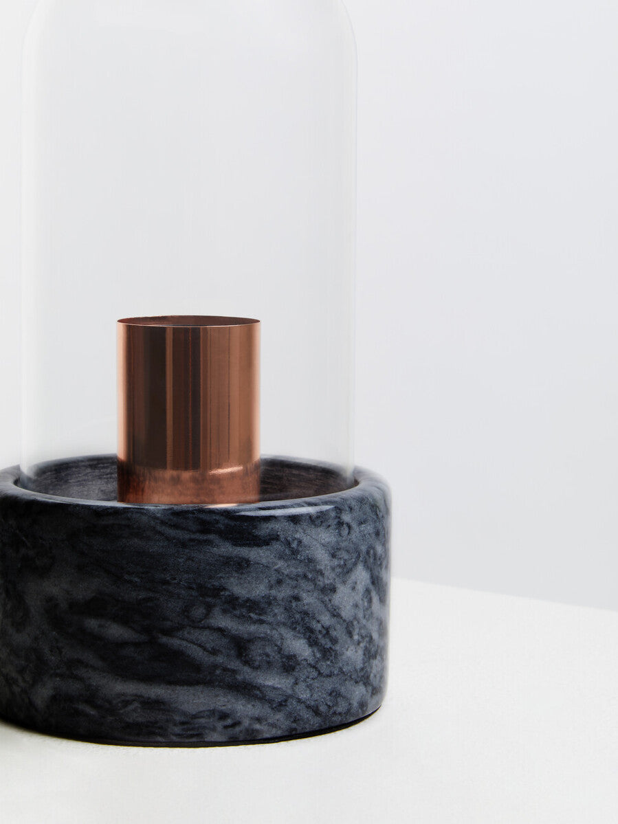 Lamonte Bell Lamp with Black Marble Base