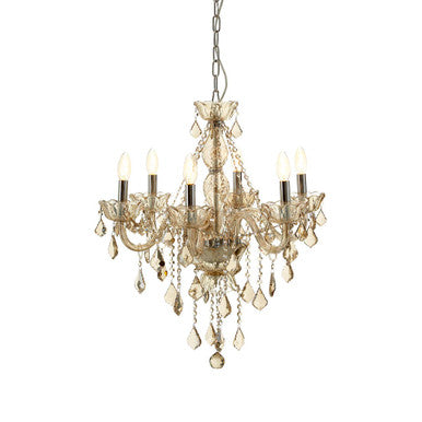Morano 8 Bulb Champagne Glass Chandelier