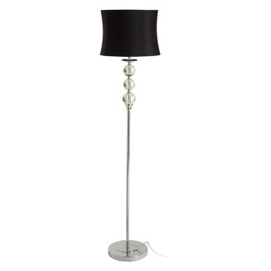 Hariot Chrome Finish with Black Shade Floor Lamp