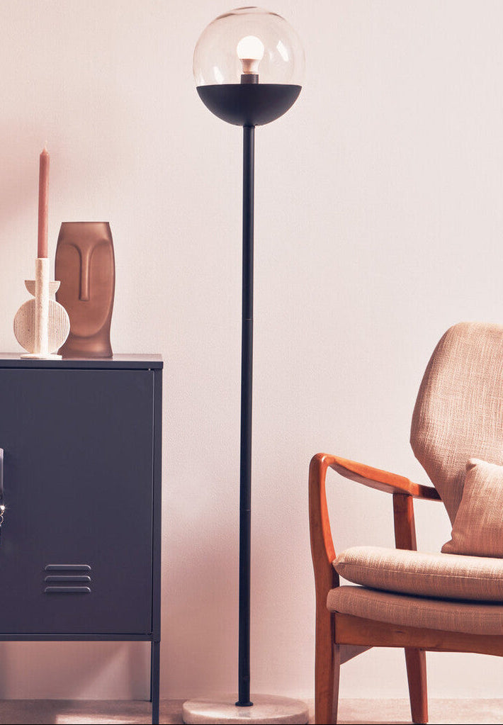 Revive Black Finish Metal Floor Lamp
