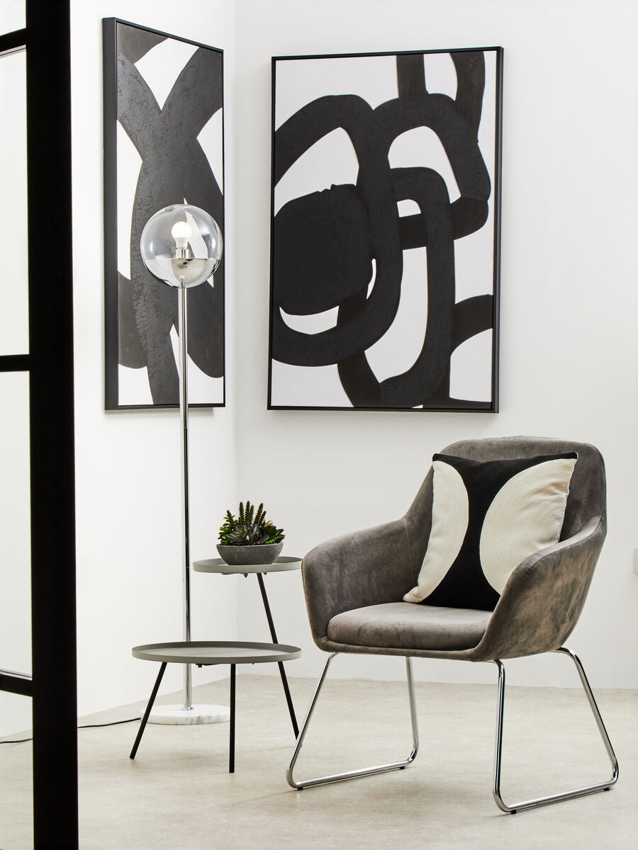Revive Chrome Finish Metal Floor Lamp