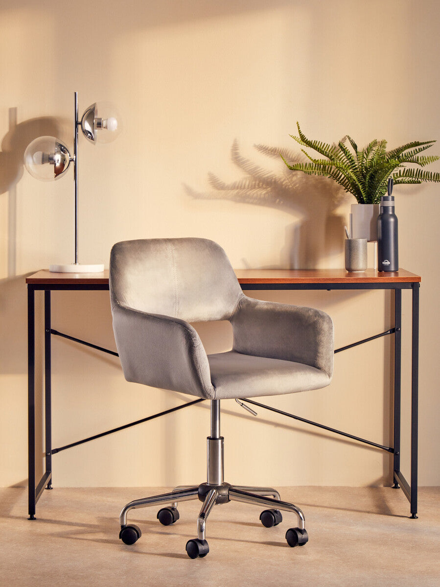 Revive Two Light Chrome and White Marble Table Lamp