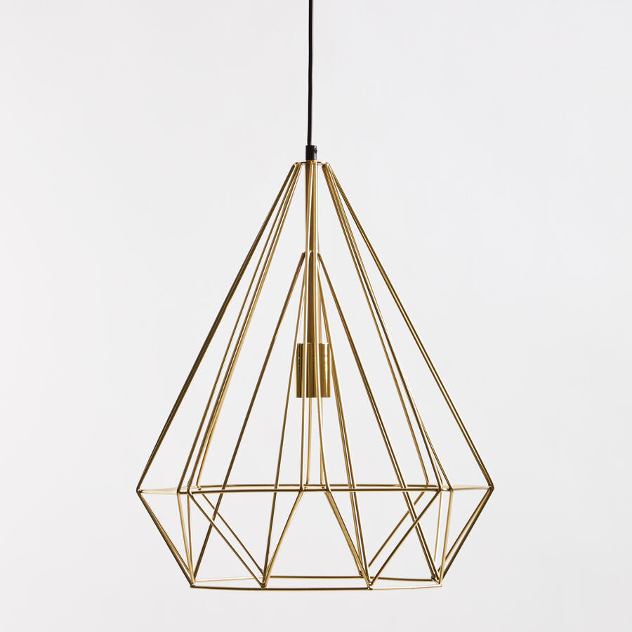 Wyra Champagne Gold Conical Pendant light