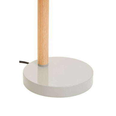 Stockholm Matte Grey and Wood Adjustable Desk Lamp