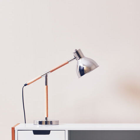 Stockholm Adjustable Desk Lamp in Chrome Finish