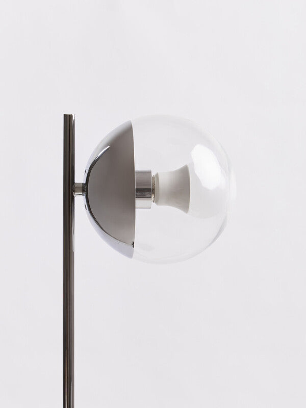 Revive Small Silver Finish Metal Table Lamp