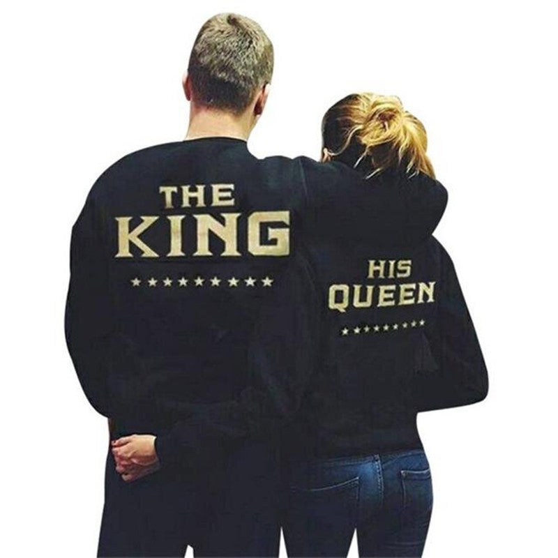 QUEEN five-pointed star print couple sweater