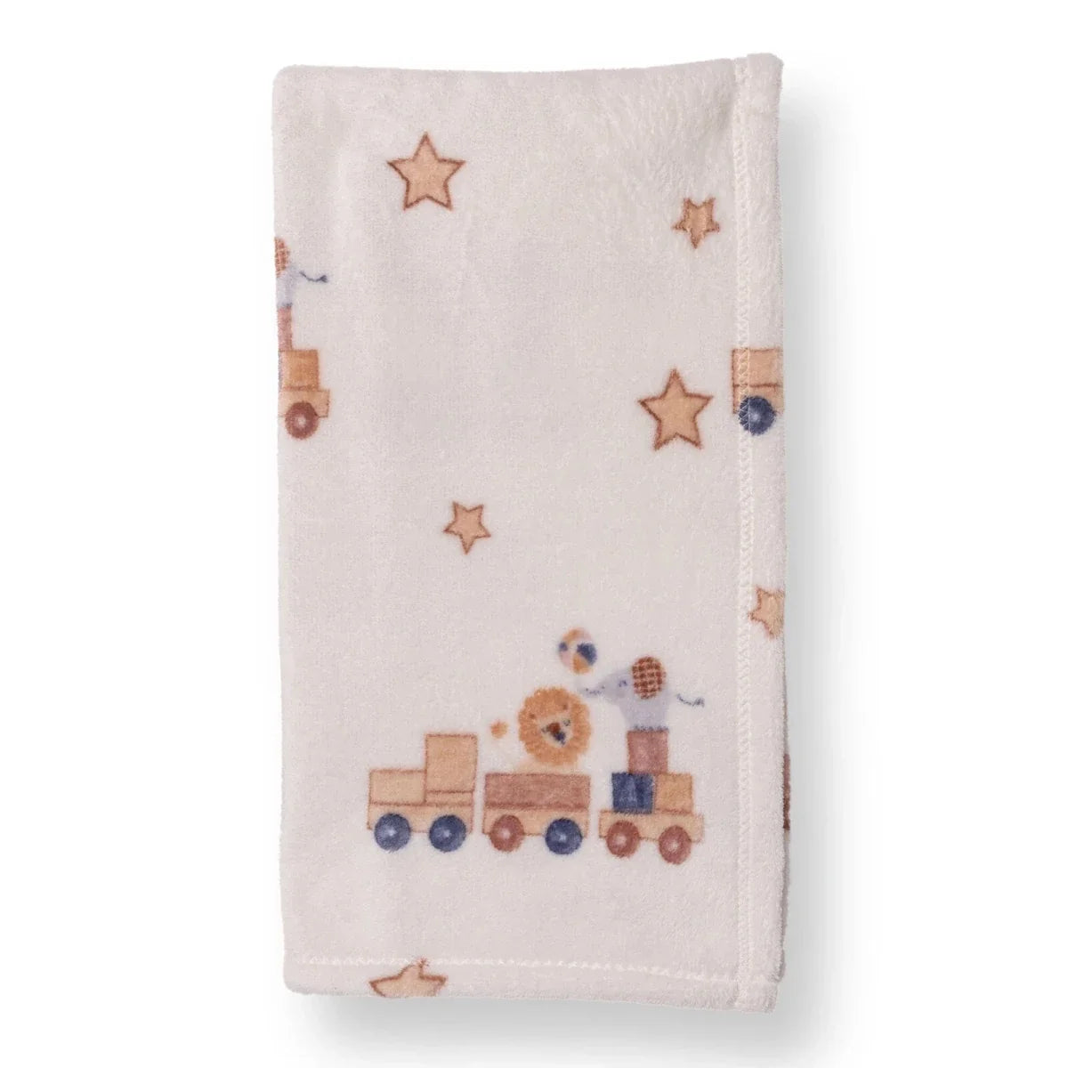 Little Dreams Train Print Wellsoft Fleece Baby Blanket (90 x 110 cm)