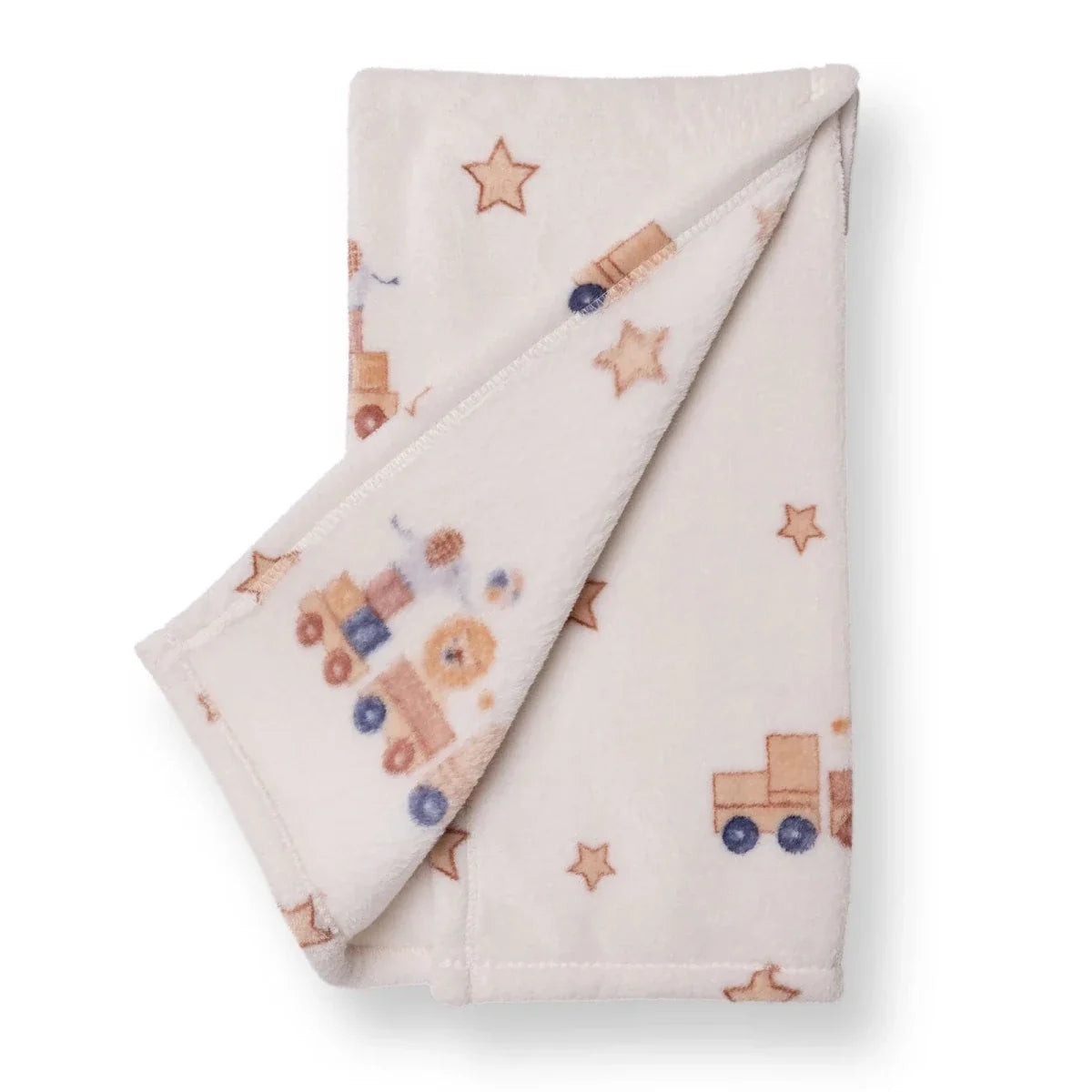 Little Dreams Train Print Wellsoft Fleece Baby Blanket (90 x 110 cm)