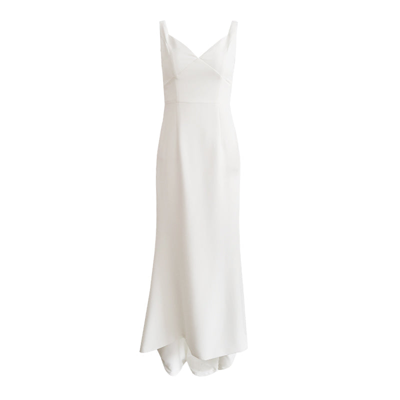 Back Kink Backless V-neck Evening Dress