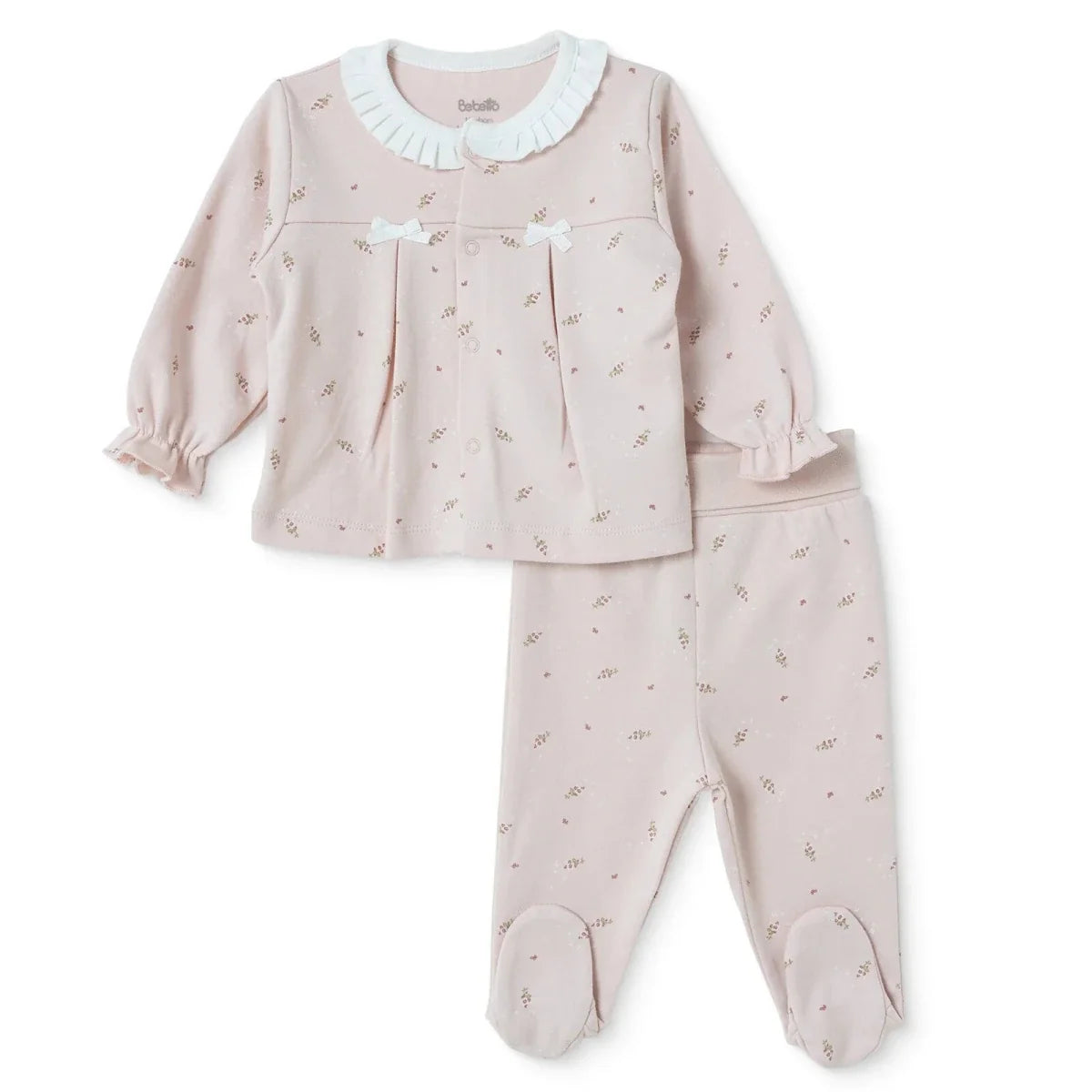 Bebetto Floral Print Baby Sweatshirt & Footed Leggings (Newborn to 6-9 Months)