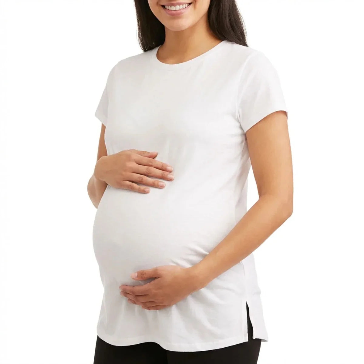 Baby Mom Plain Women's Maternity Short Sleeve T-Shirt (S to 2XL)