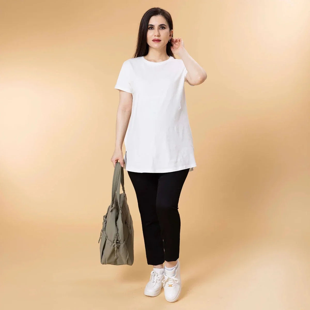 Baby Mom Plain Women's Maternity Short Sleeve T-Shirt (S to 2XL)