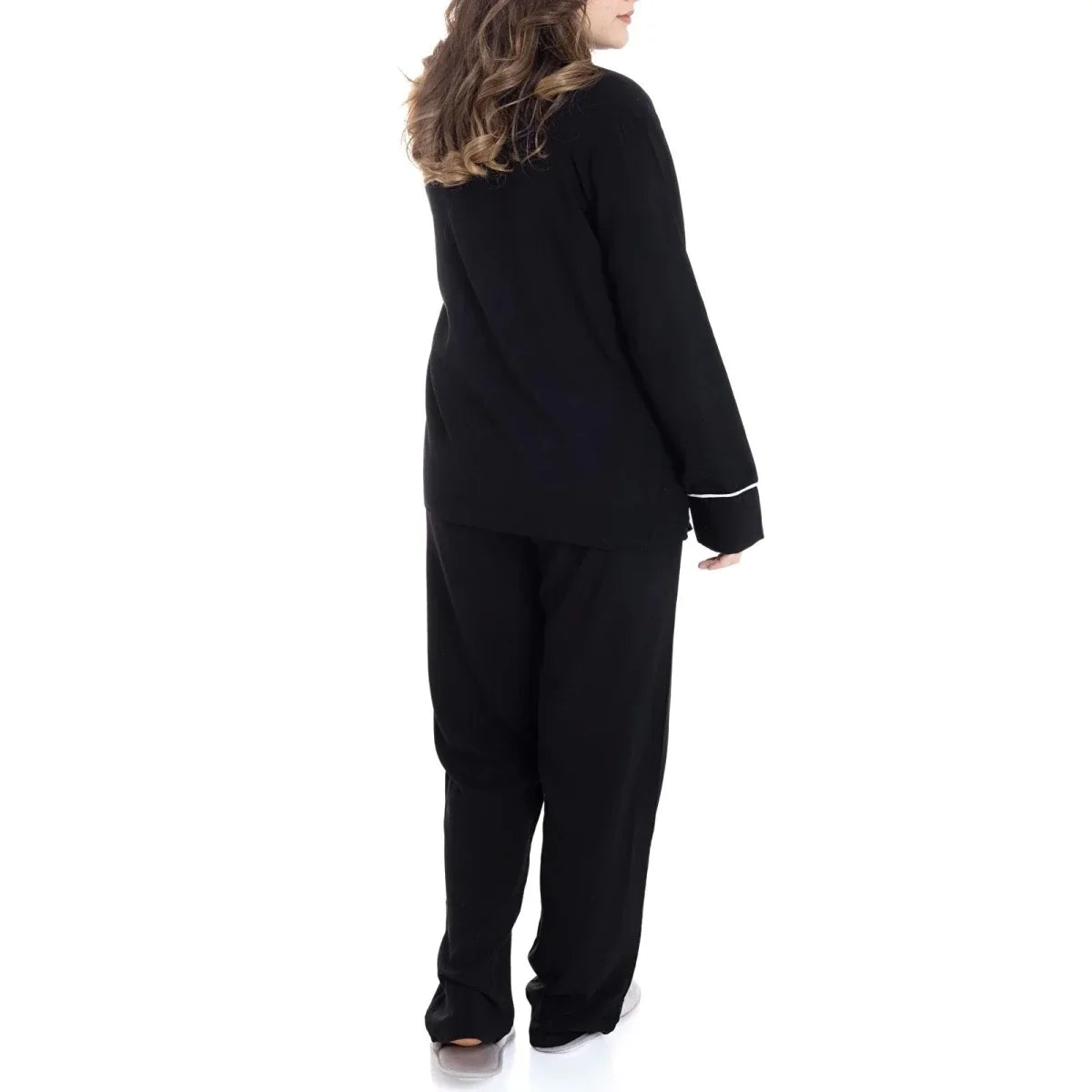 Baby Mom Buttoned Women's Maternity Long Sleeve Viscose Pyjama Set (S to 2XL)