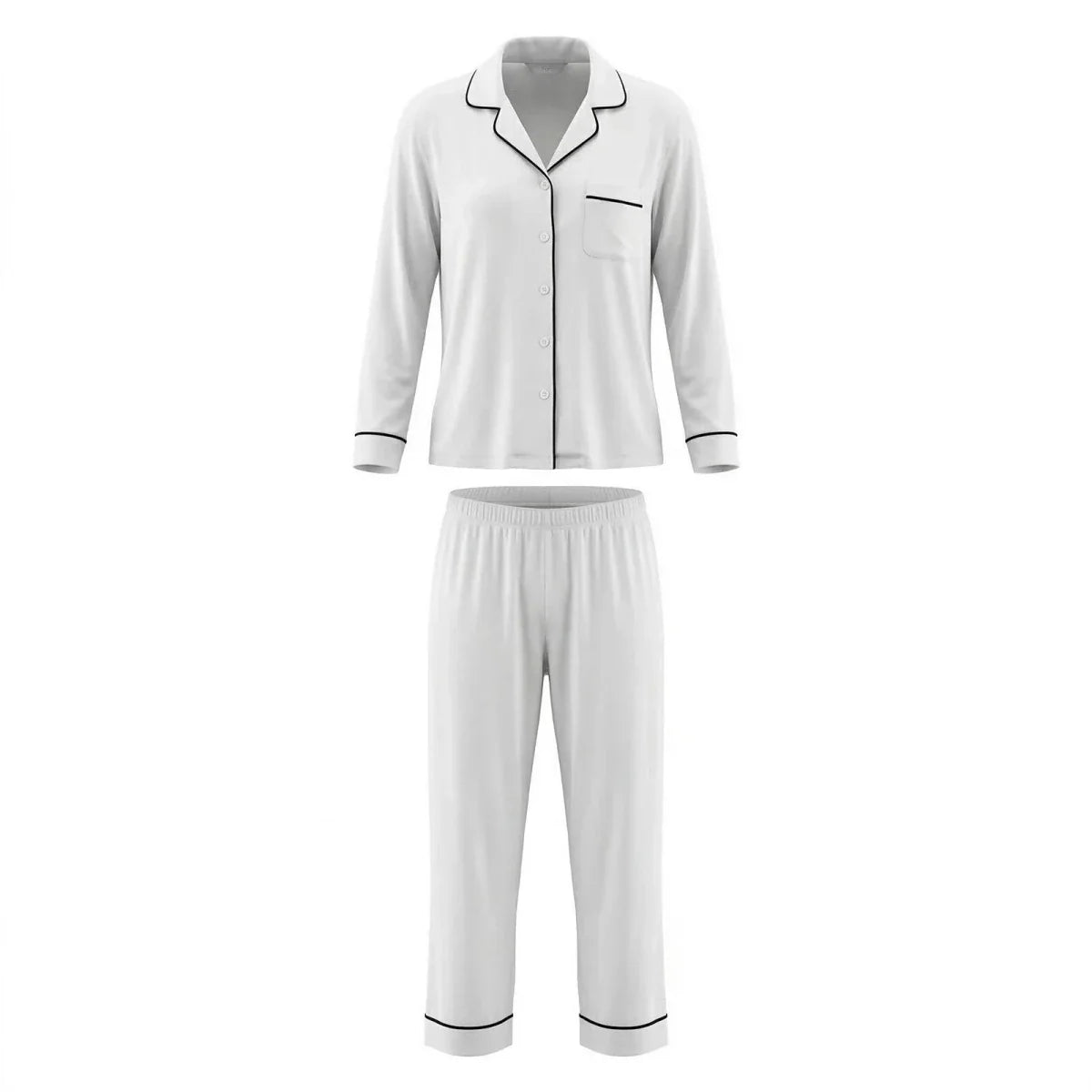 Baby Mom Buttoned Pocket Women's Maternity Long Sleeve Viscose Pyjama Set (S to 2XL)