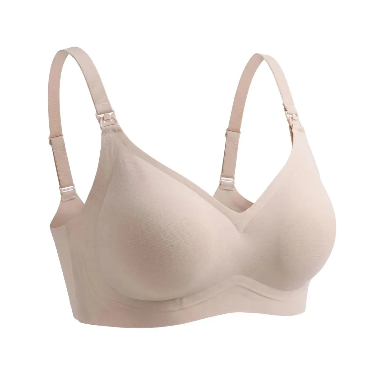 Baby Mom Women's Seamless V-Neck Non-Padded Nursing Bra