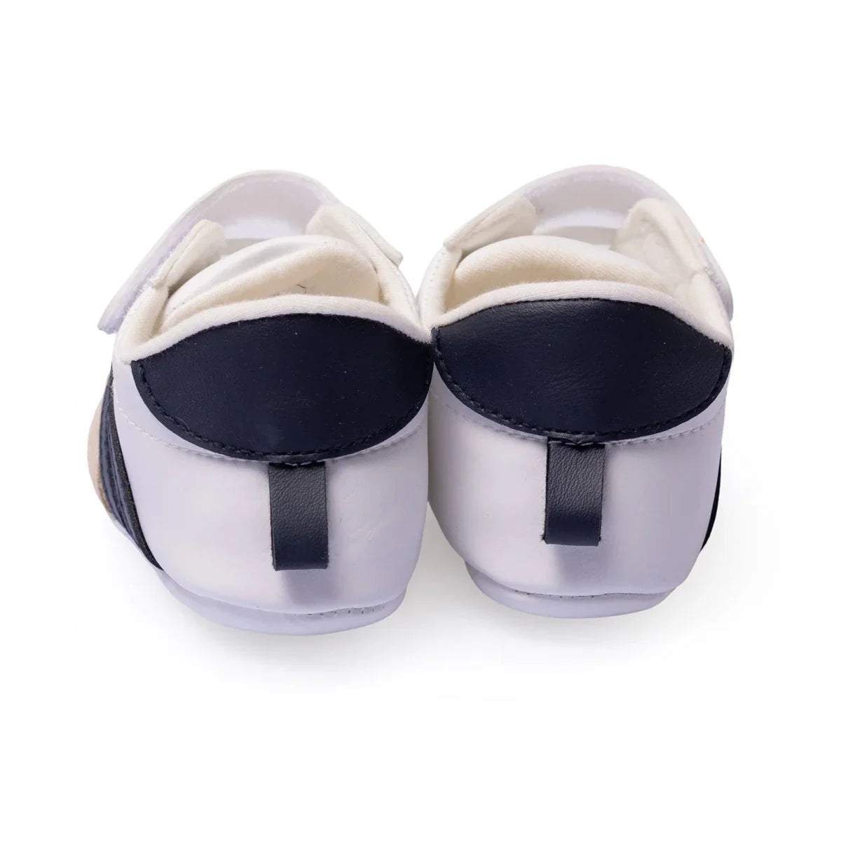 HelloBaby Striped Touch-Fastening Faux Leather First Walker Baby Shoes