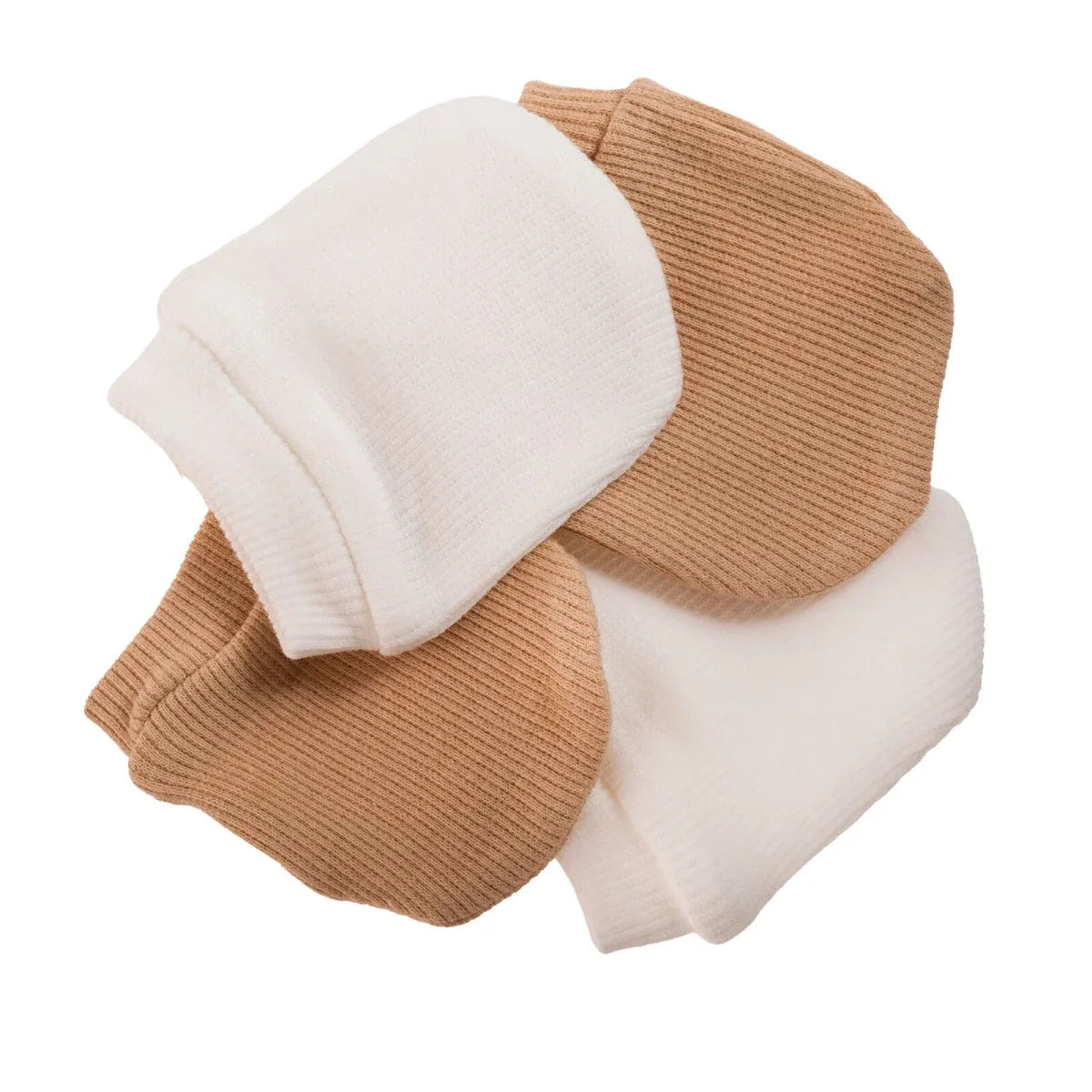 HelloBaby Ribbed Baby Scratch Mitts (Newborn)
