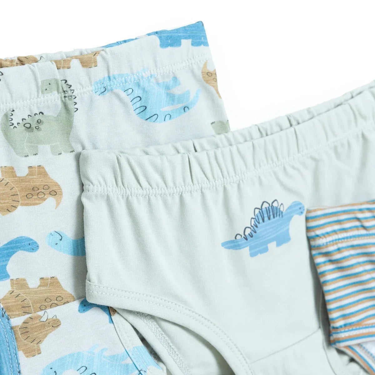 HelloBaby 3 Pack Striped Dinosaur Print Baby Briefs (12 Months to 4-5 Years)