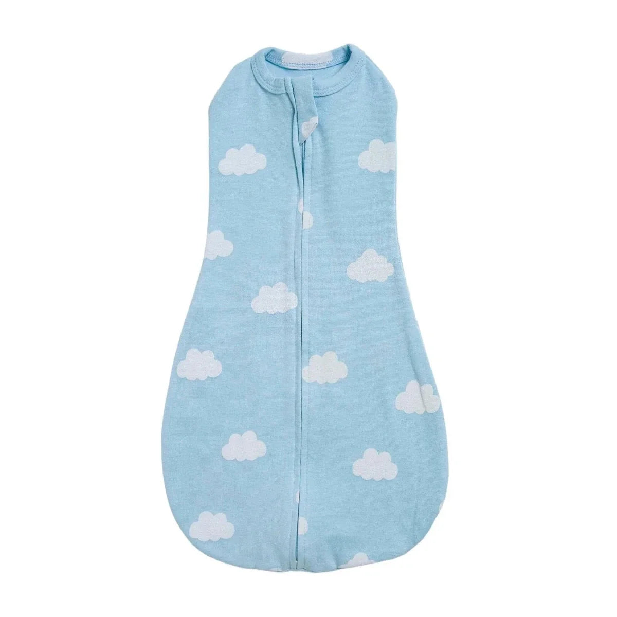 HelloBaby Sky Print Zip-Up Ribbed Baby Swaddle (Newborn)