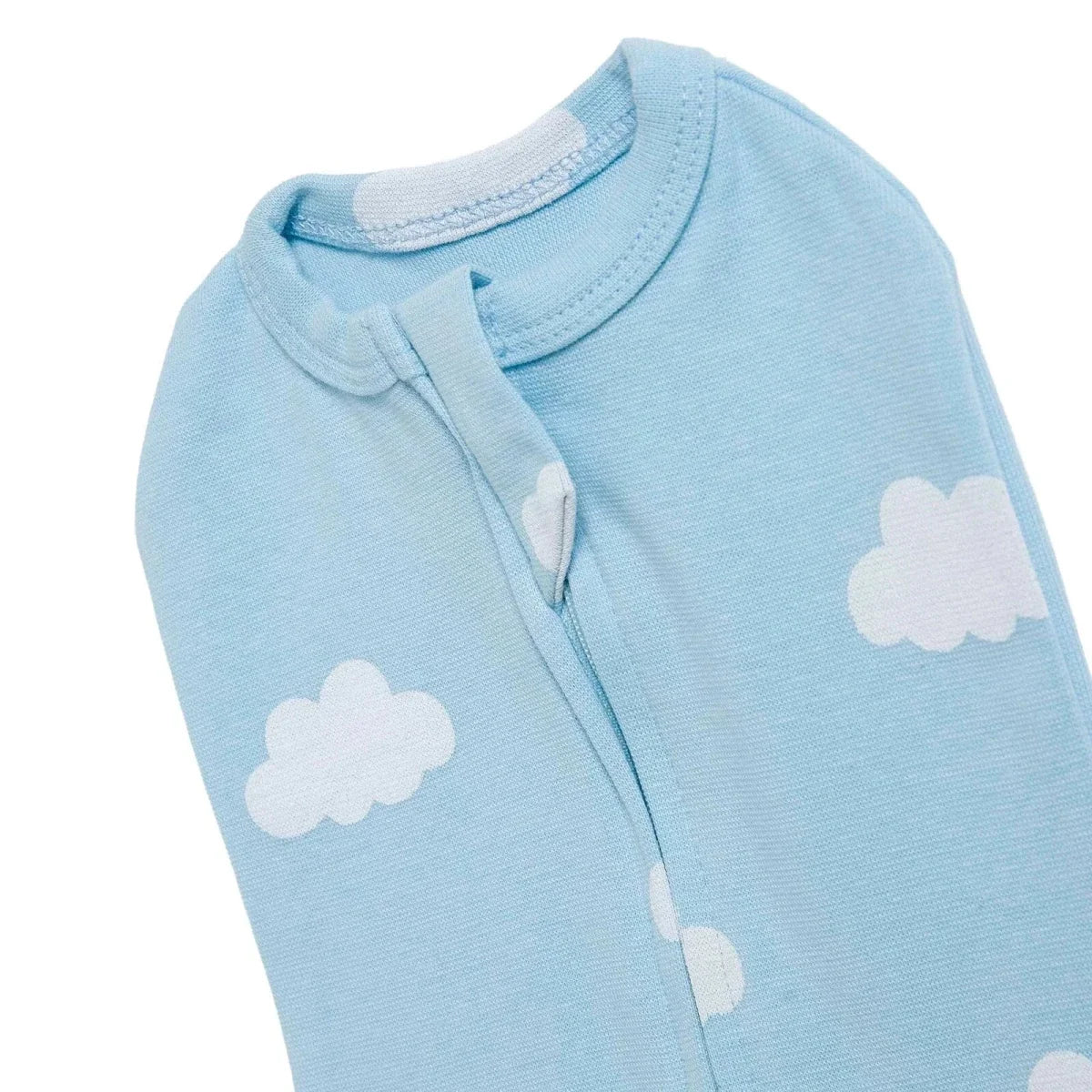 HelloBaby Sky Print Zip-Up Ribbed Baby Swaddle (Newborn)