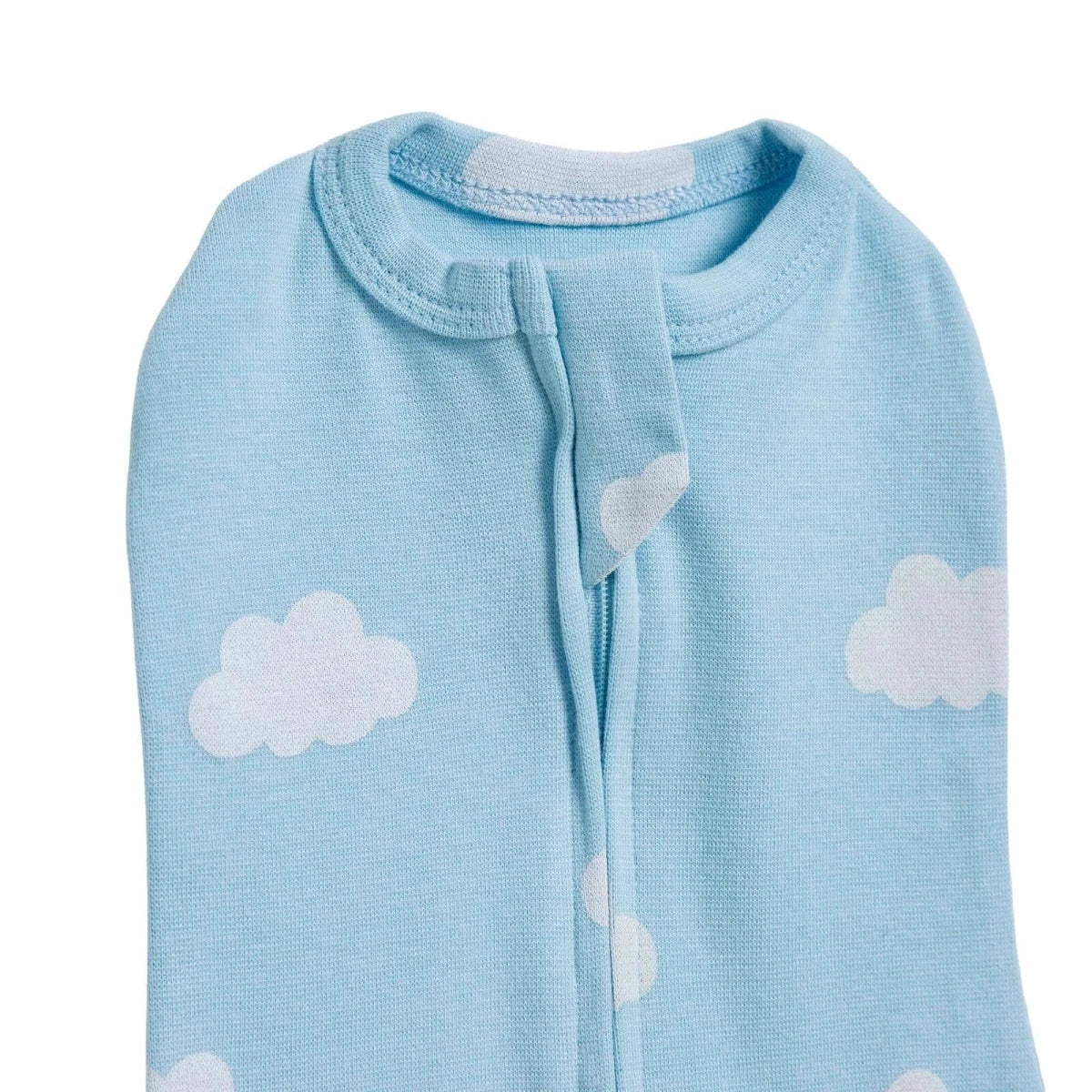 HelloBaby Sky Print Zip-Up Ribbed Baby Swaddle (Newborn)