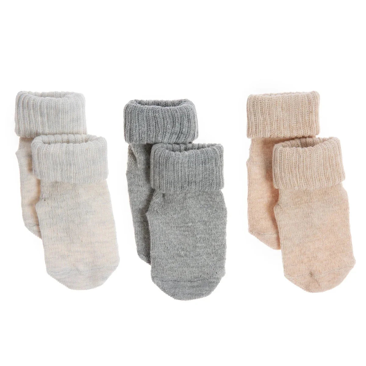 HelloBaby 3 Pack Roll-Top Baby Socks (Newborn to 12-24 Months)