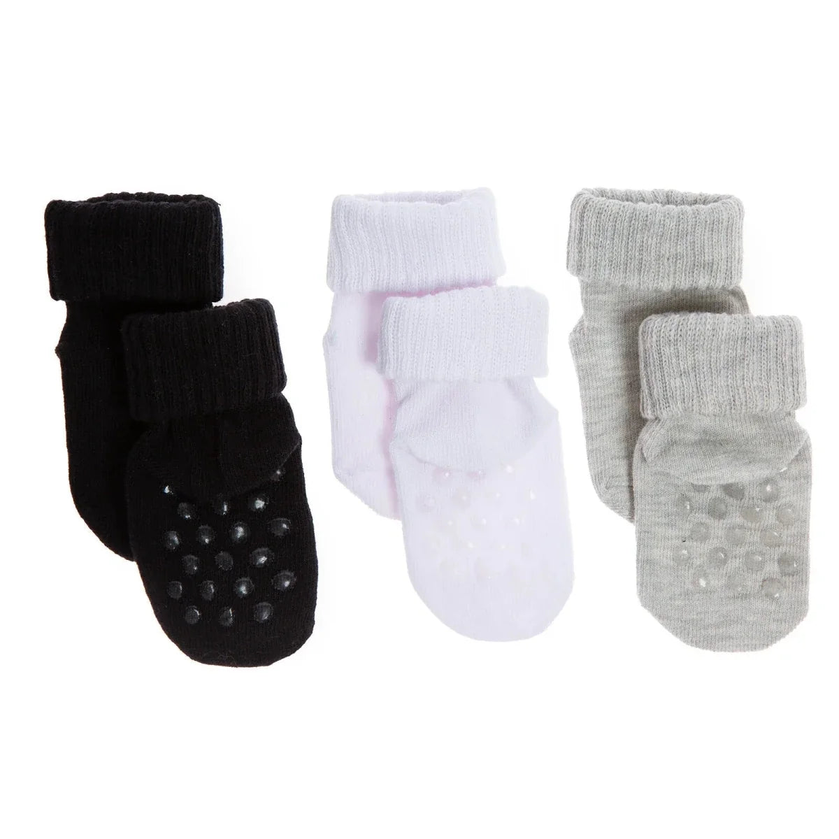 HelloBaby 3 Pack Roll-Top Baby Socks (Newborn to 12-24 Months)