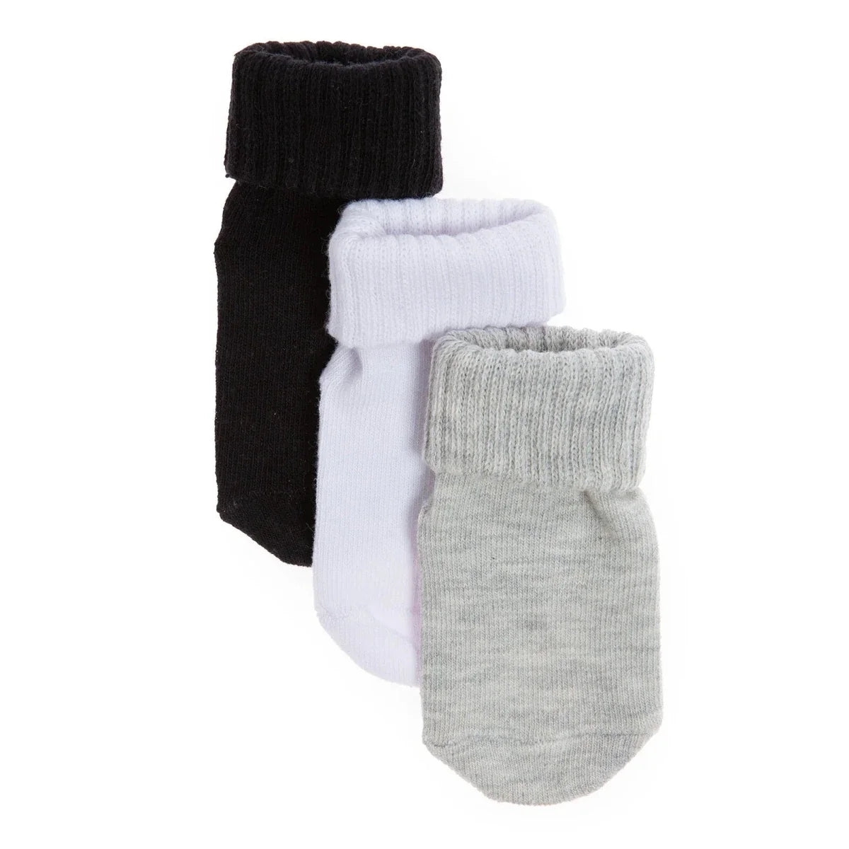 HelloBaby 3 Pack Roll-Top Baby Socks (Newborn to 12-24 Months)
