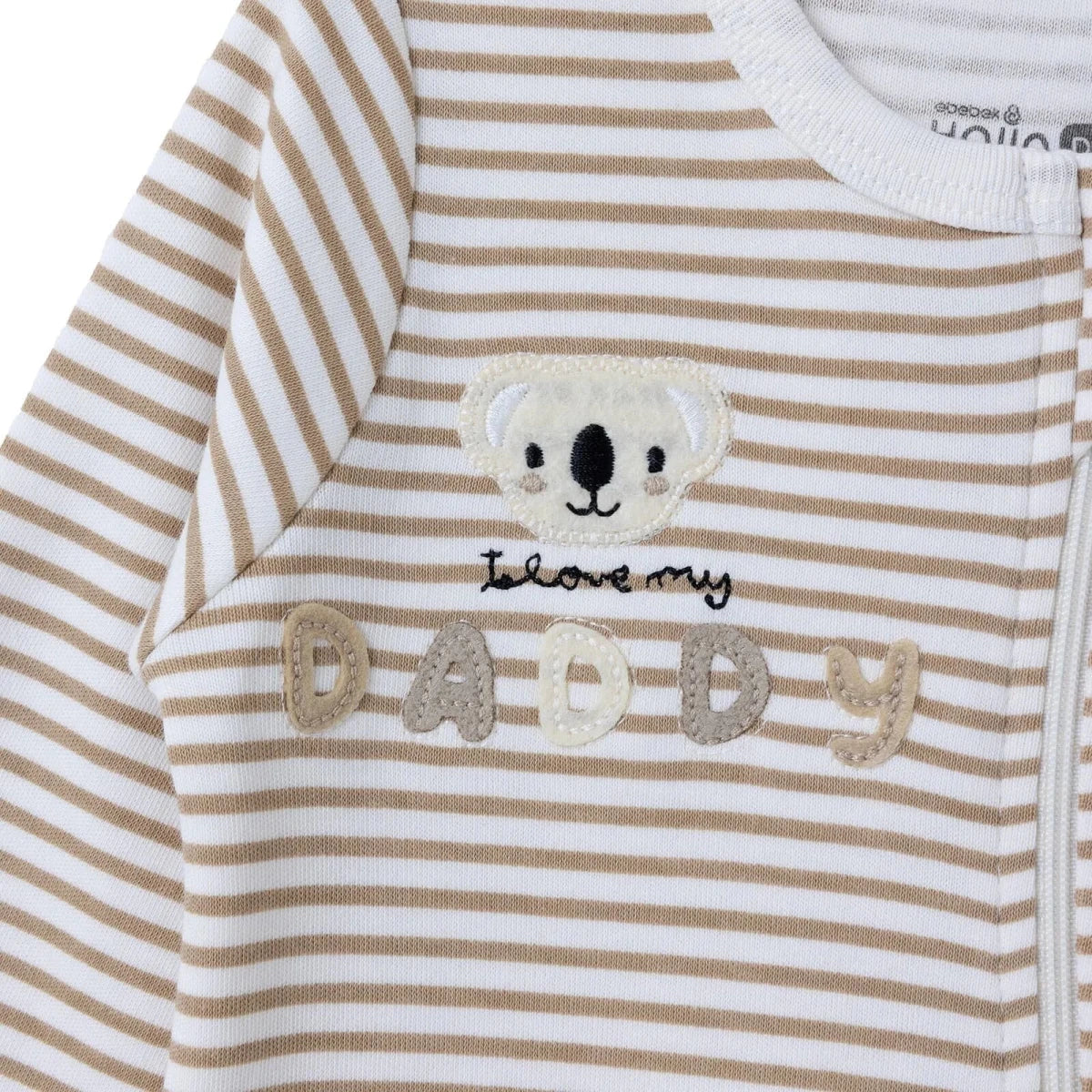 HelloBaby Striped Long Sleeve Baby Sleepsuit with Feet (Newborn to 6-9 Months)