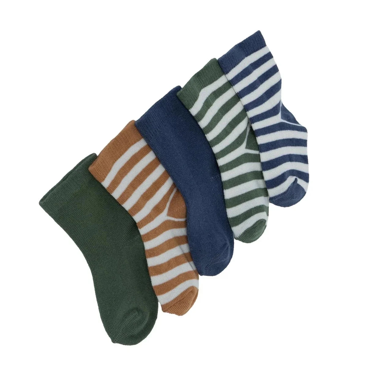 HelloBaby Striped 5 Pack Ankle Baby Socks (Newborn to 4-5 Years)
