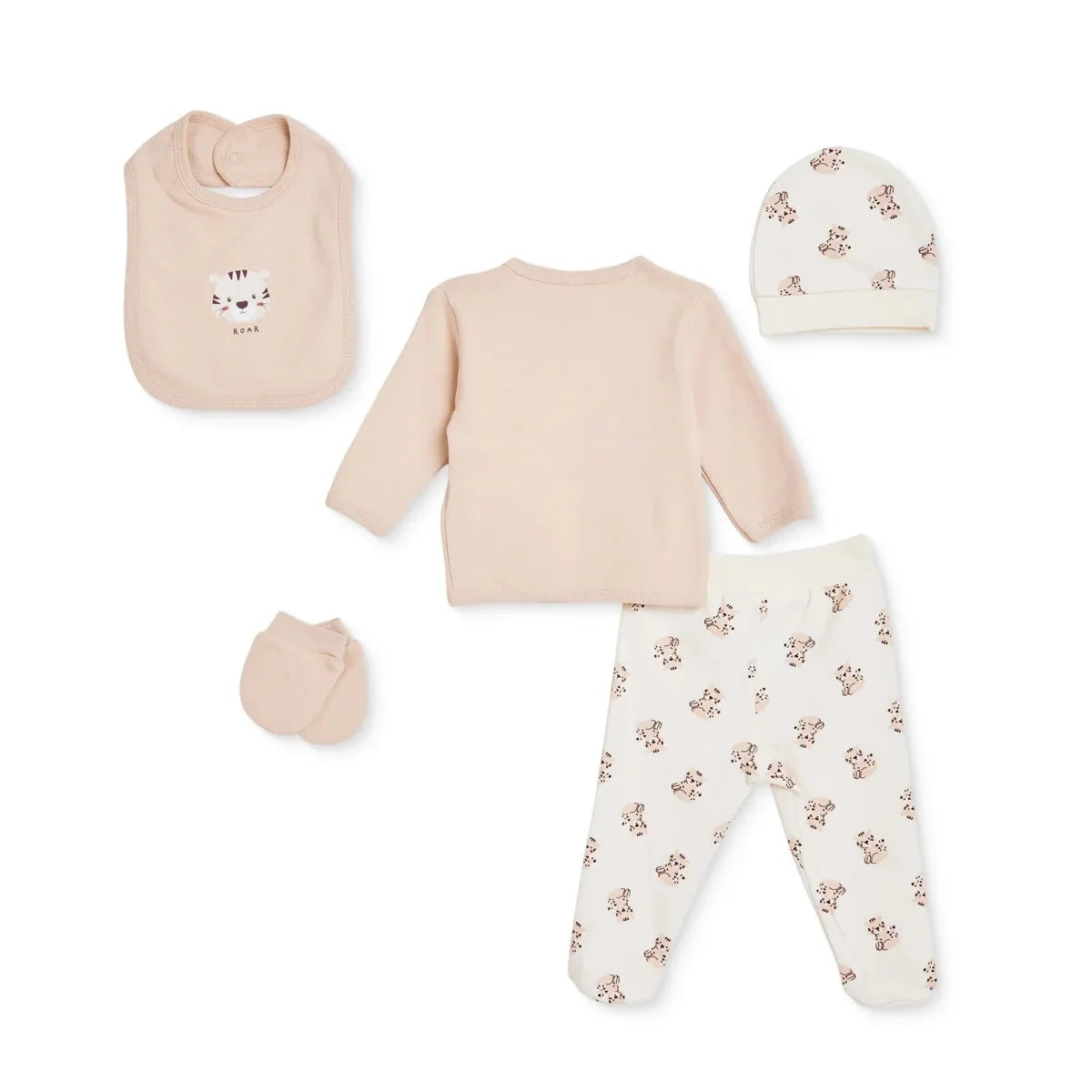 HelloBaby 5 Piece Lion Print Baby Hospital Bag Set (Newborn)