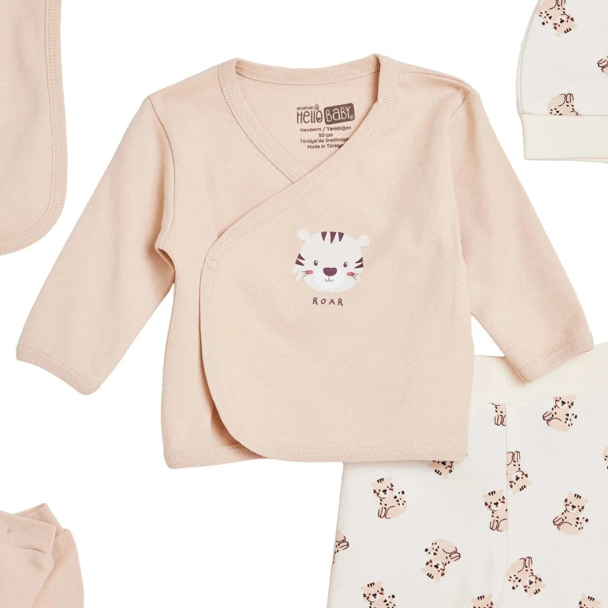 HelloBaby 5 Piece Lion Print Baby Hospital Bag Set (Newborn)