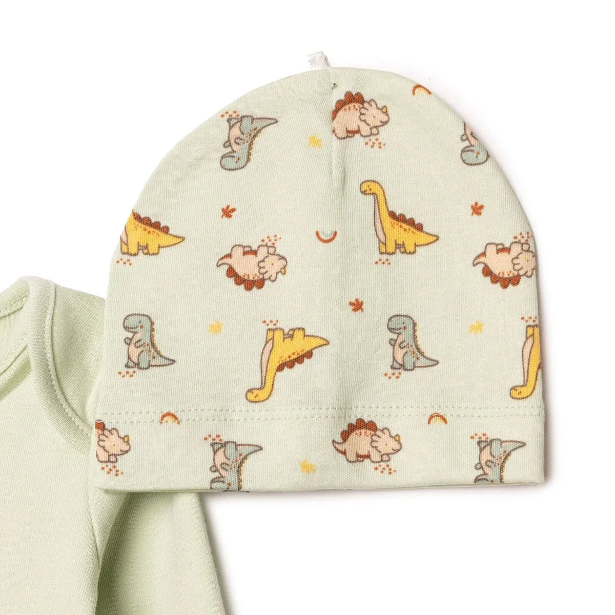 HelloBaby Dinosaur Print Baby Bodysuit, Hat & Bottoms Set (Newborn to 6-9 Months)