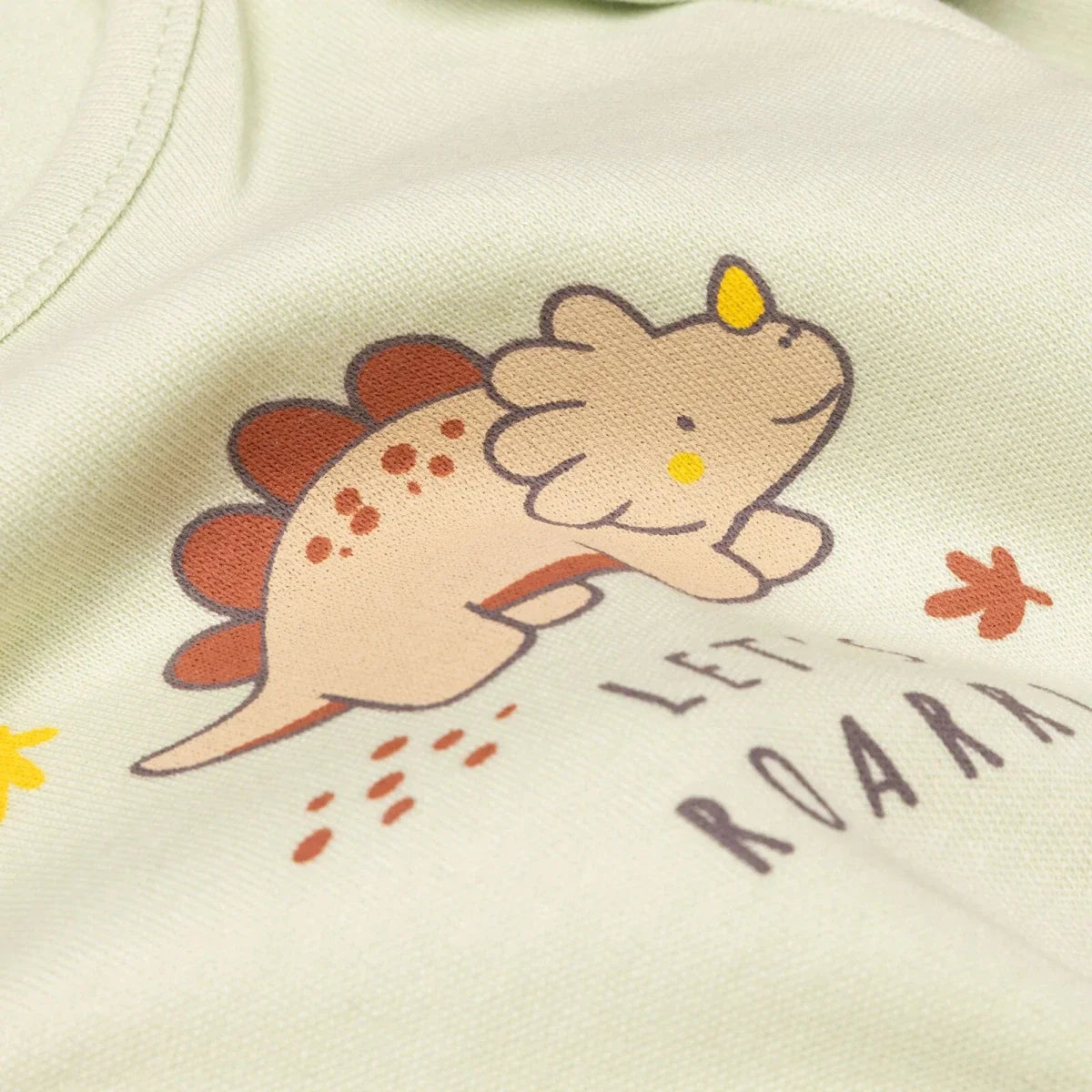 HelloBaby Dinosaur Print Baby Bodysuit, Hat & Bottoms Set (Newborn to 6-9 Months)