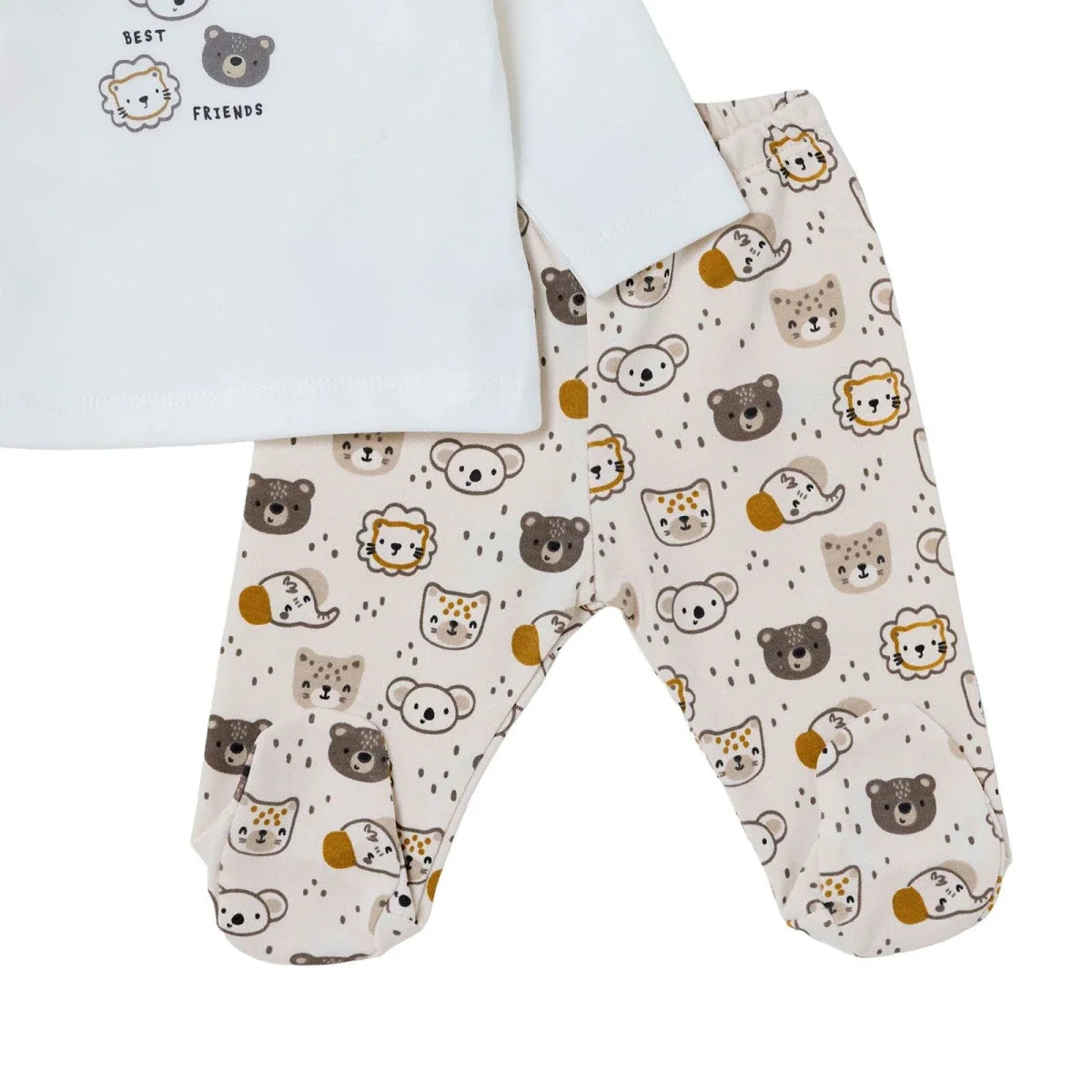 HelloBaby 5 Piece Crew Neck Animal Print Boxed Baby Hospital Bag Set (Newborn)