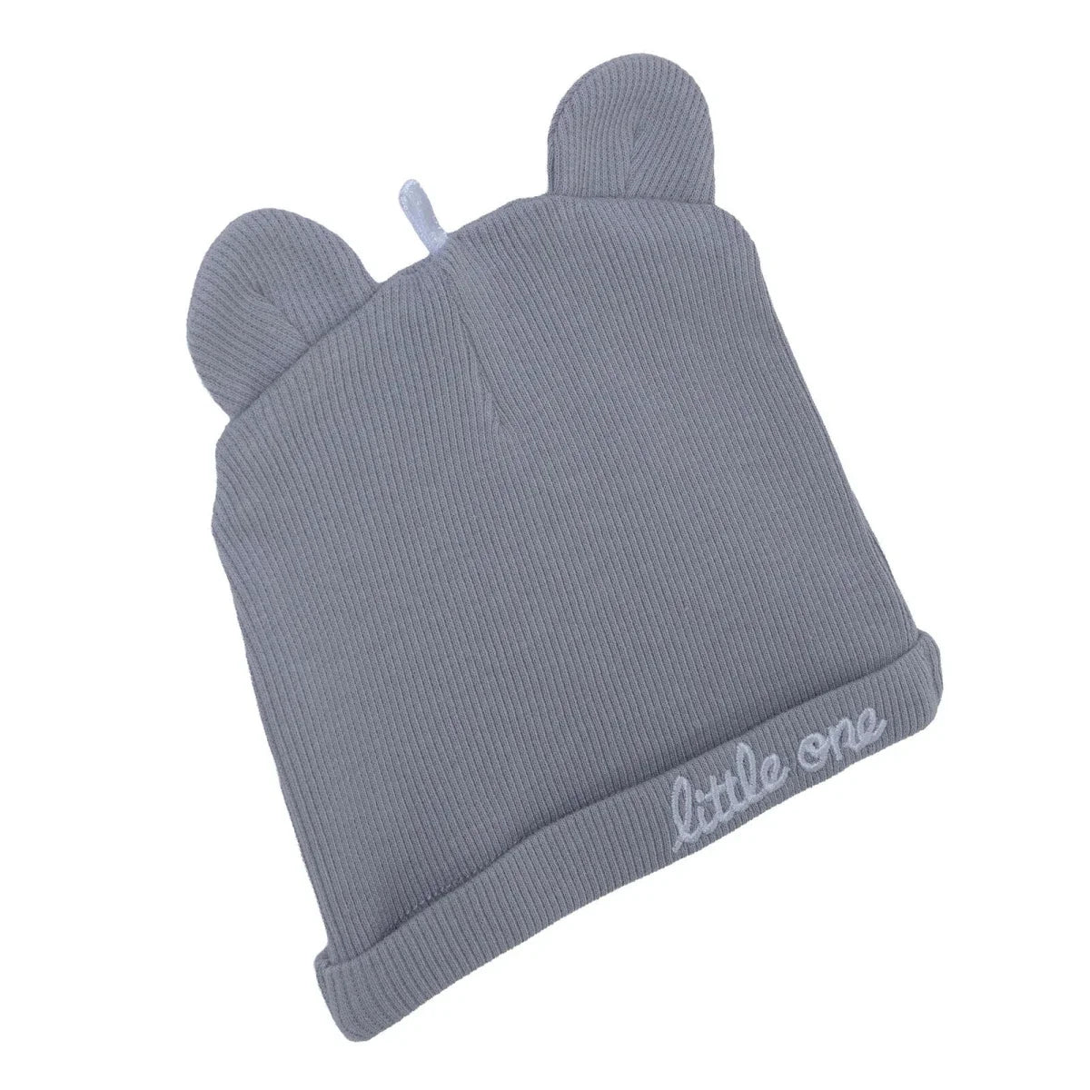 HelloBaby Slogan Print Ribbed Baby Hat (Newborn)