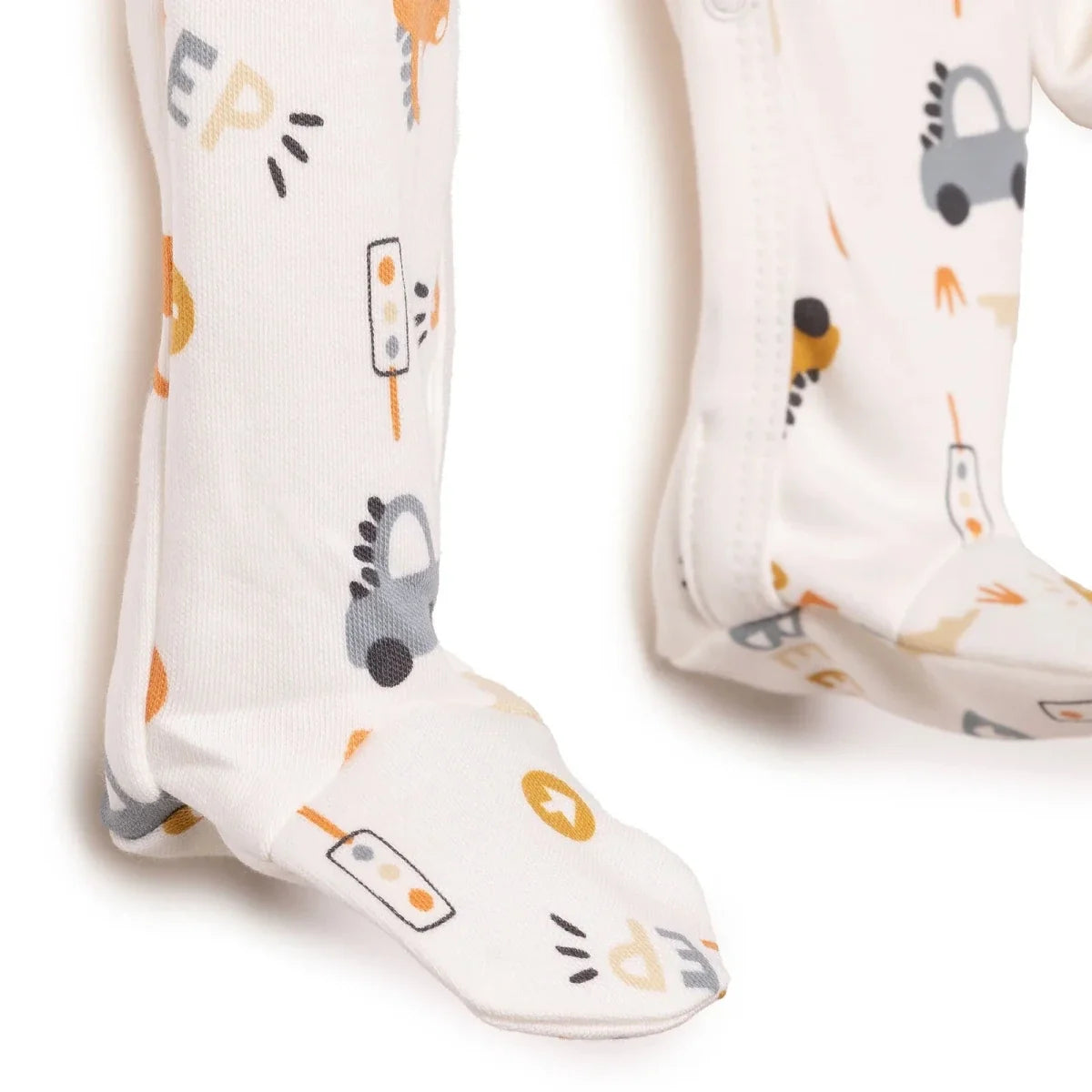 HelloBaby Car Print Baby Bodysuit, Hat & Sleepsuit Set (Newborn to 3-6 Months)