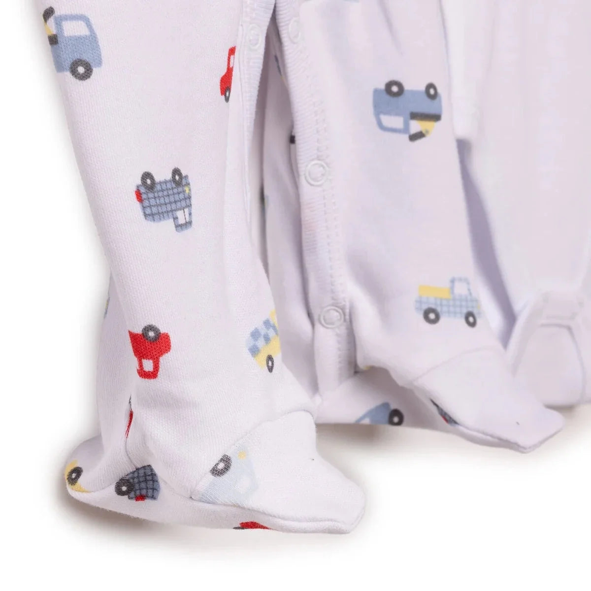 HelloBaby Car Print Baby Bodysuit, Hat & Sleepsuit Set (Newborn to 3-6 Months)