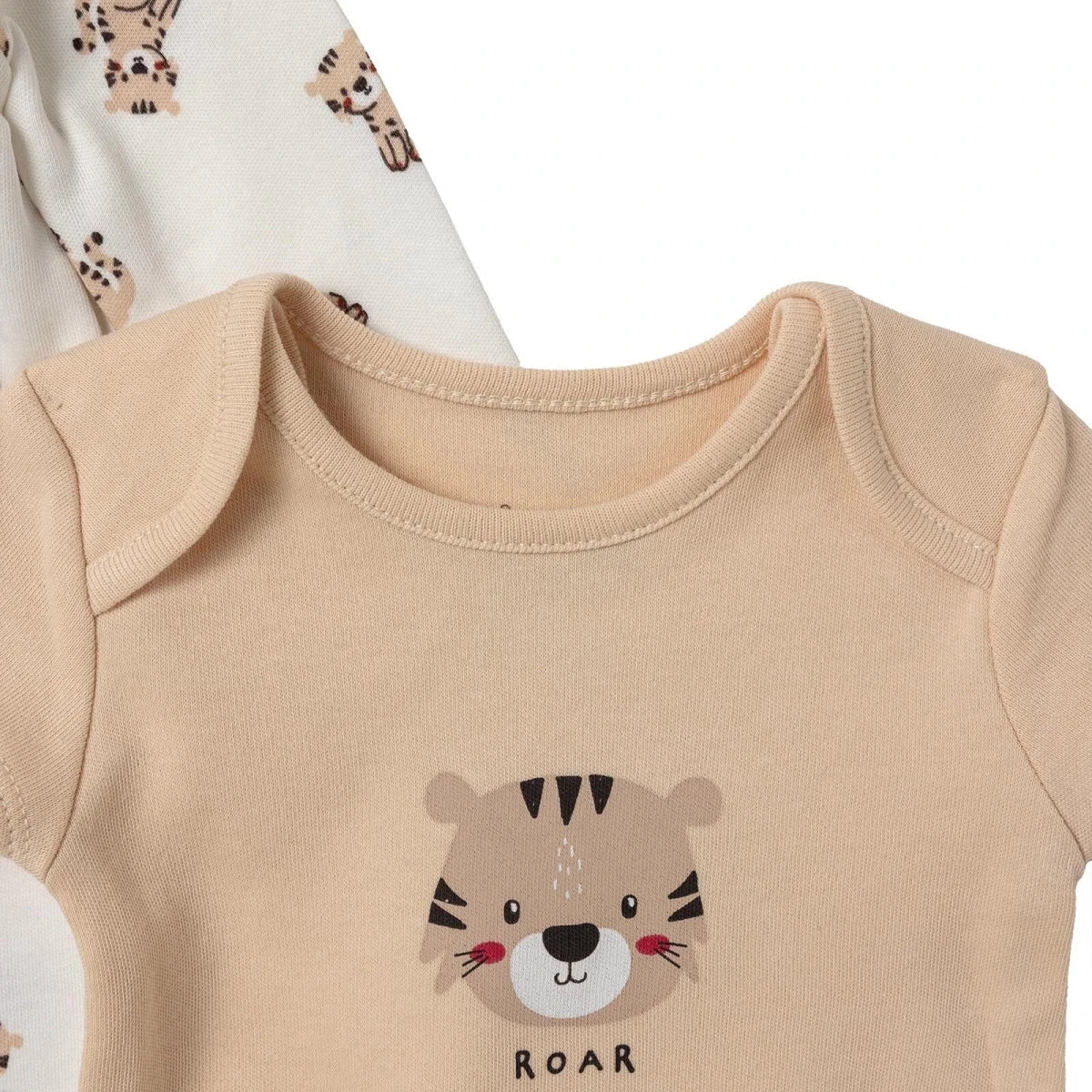 HelloBaby "Roar" Slogan Baby Bodysuit, Hat & Sleepsuit Set (Newborn to 3-6 Months)