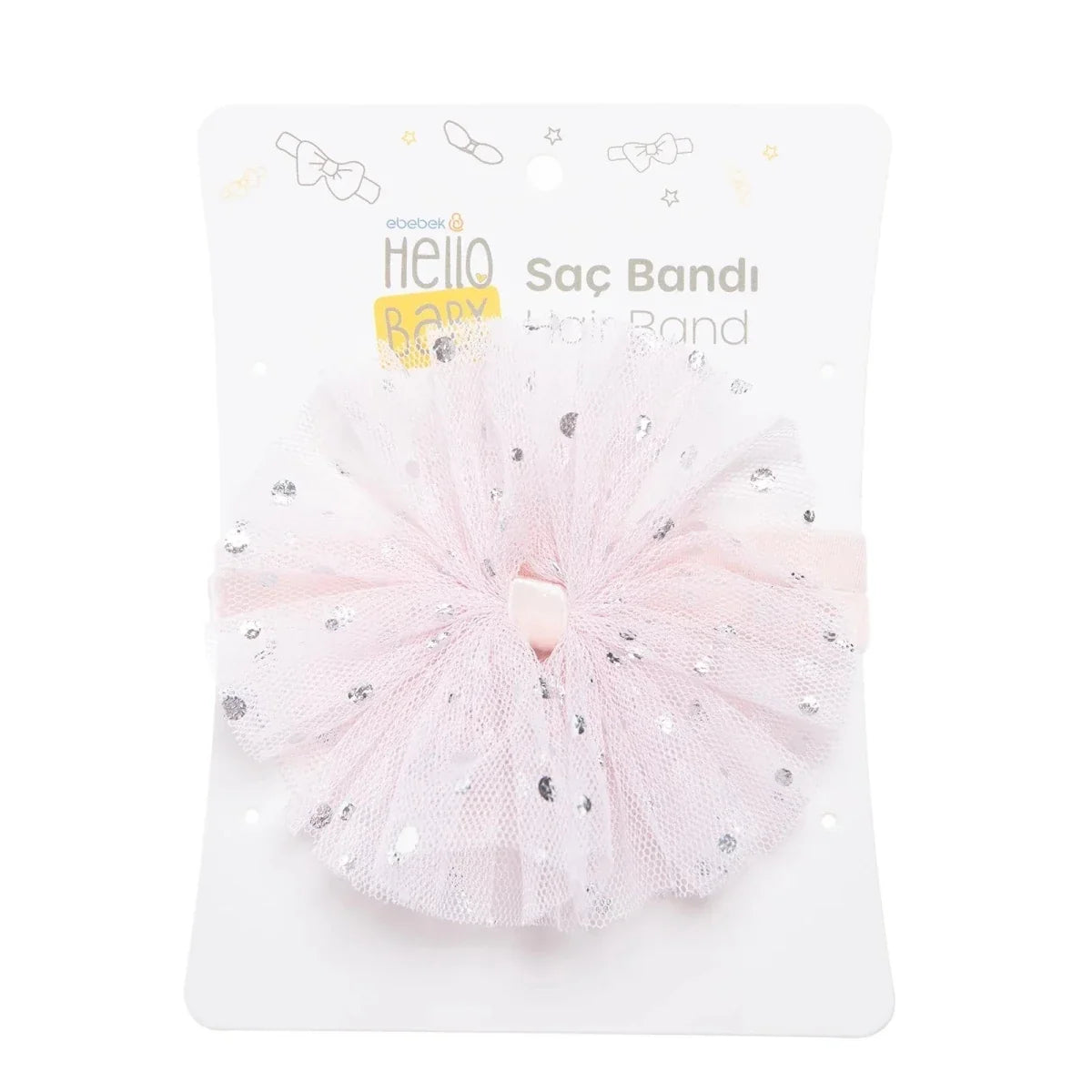 HelloBaby Polka Dot Tulle Baby Headband (One Size)