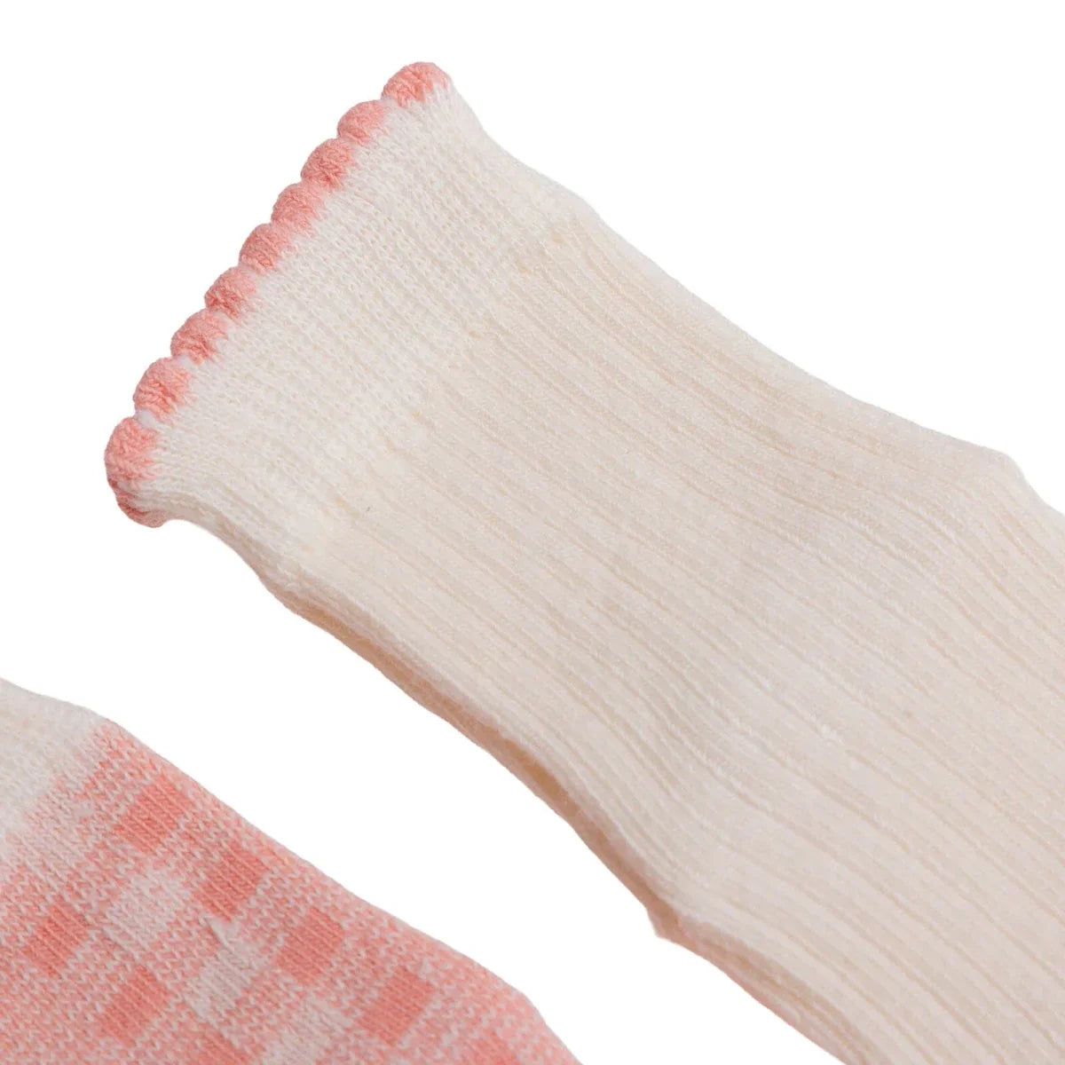 HelloBaby Check Print 3 Pack Non-Slip Baby Socks (Newborn to 3-4 Years)