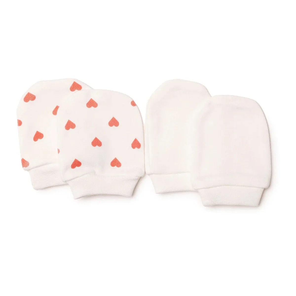 HelloBaby Heart Print Baby Scratch Mitts (Newborn)