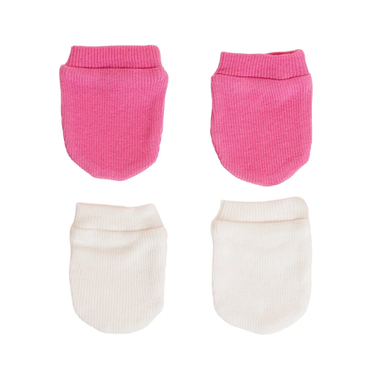 HelloBaby Ribbed Cuff Interlock Baby Scratch Mitts (Newborn)