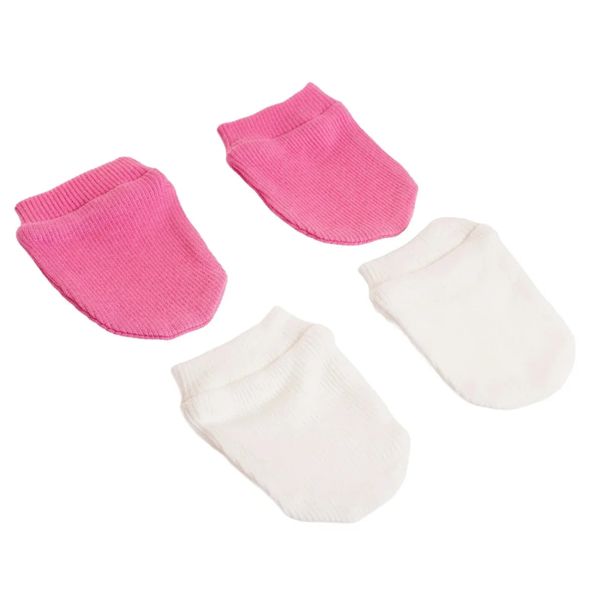 HelloBaby Ribbed Cuff Interlock Baby Scratch Mitts (Newborn)